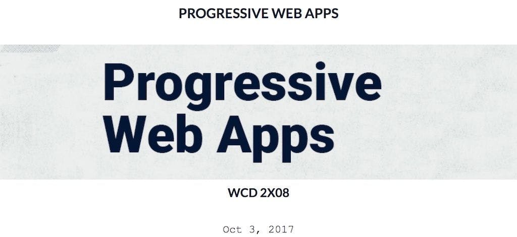 WeCodeSign Progressive Web Apps