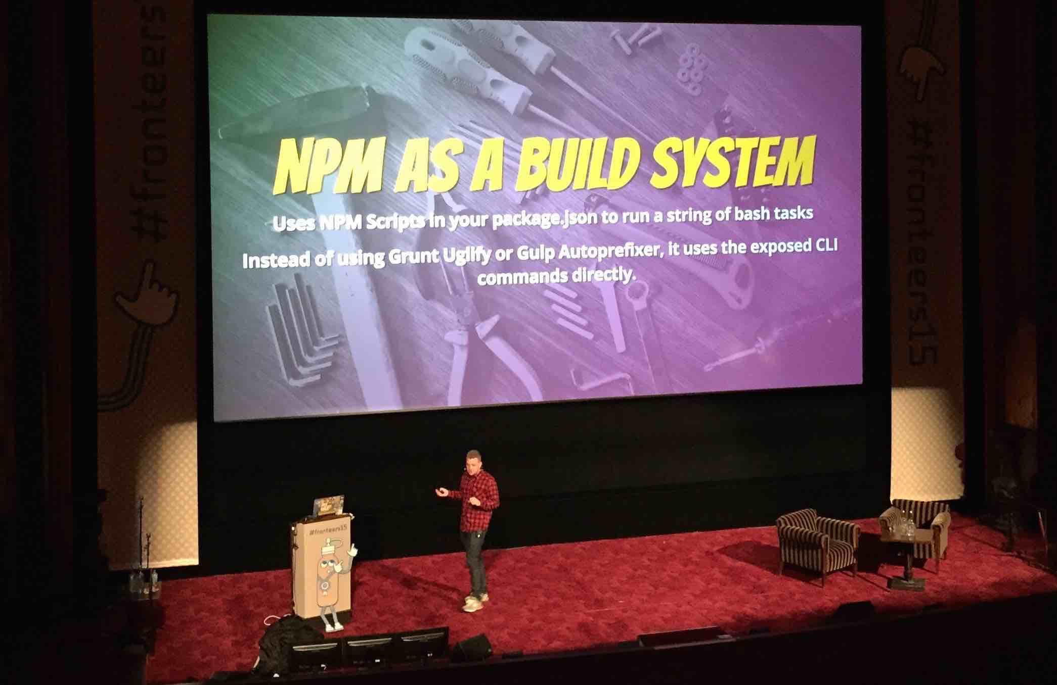 Wes Bos presenting in Fronteers 2015