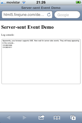 Server Sent Event on iPhone
