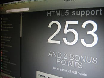 Spotify desktop client showing its HTML5 support