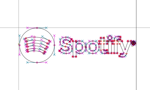 Editing the Spotify logo in fontForge