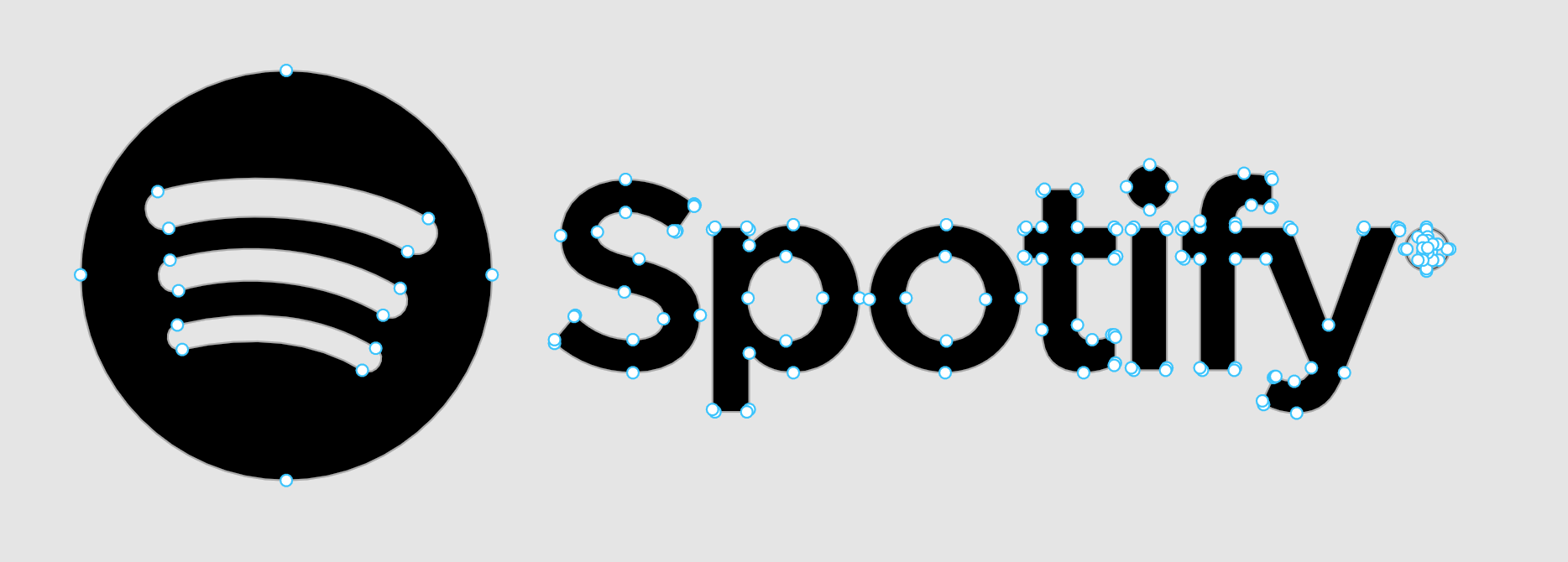 Spotify SVG logo showing its arcs and points